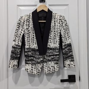 BCBG Cropped Print Blazer, XS